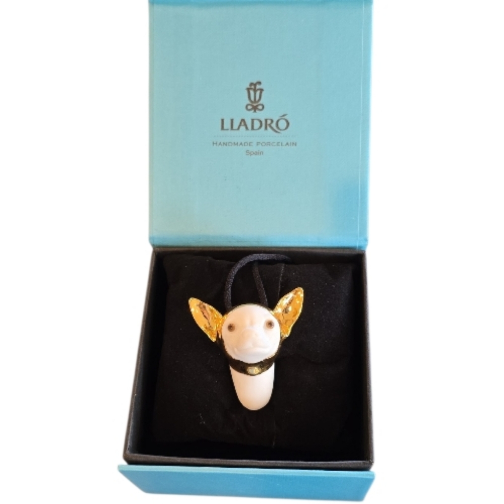 Lladro Masked Porcelain Superhero Chihuahua Original Box Made in Valencia Spain
